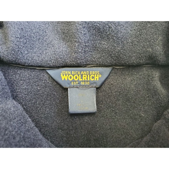 WOOLRICH Men Fleece Jacket L Blue Full Zip Polyester Soft Warm Long Sleeve - Picture 4 of 5